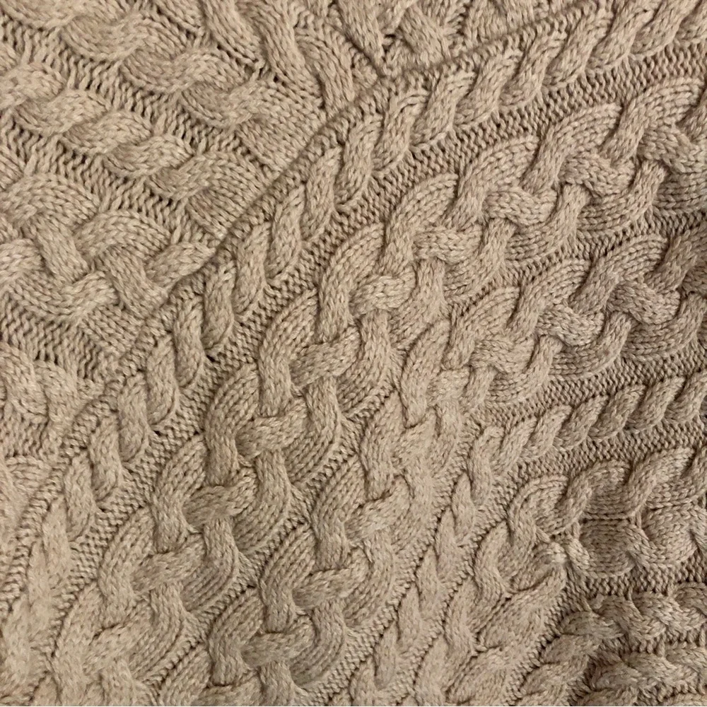 NWT J. Crew Re-Imagined Tan Cable Knit Wool Blend Sweater